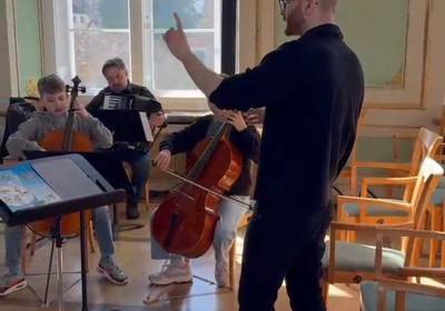 Probe für die Aufführung des Musicals "Götterolympiade" / Kreismusikschule Landkreis Rostock