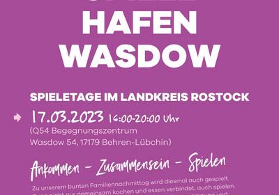 Plakat Wasdow A4 dr / PfD Landkreis Rostock/ grafikagenten - Marco Pahl