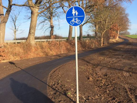 Neubau Radweg Kreisstraße DBR 22 Worenstorf - Tessin, 1. BA Abzweig Wohrenstorf - Brücke über die Bundesautobahn A 20