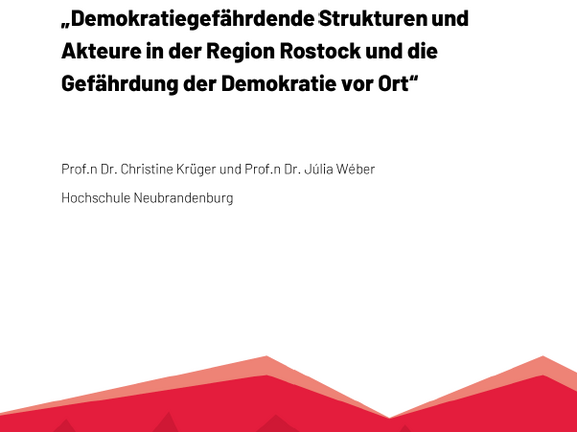 Studie: Demokratiegefährdende Strukturen und Akteure in der Region Rostock und die Gefährdung der Demokratie vor Ort © Hochschule Neubrandenburg Studie: Demokratiegefährdende Strukturen und Akteure in der Region Rostock und die Gefährdung der Demokratie vor Ort